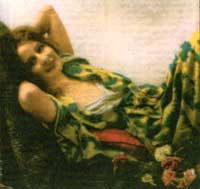 Lady lying on couch