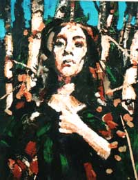 Painting of Molly by Steven French B.A M. phil