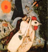 Les Frances de la Tour Eiffel by Marc Chagall